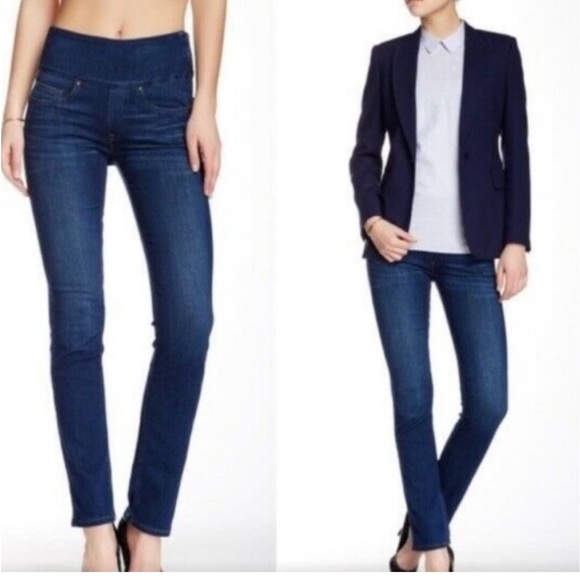 Spanx Signature Straight Jeans, Size 28, Blue Denim - Picture 2 of 6